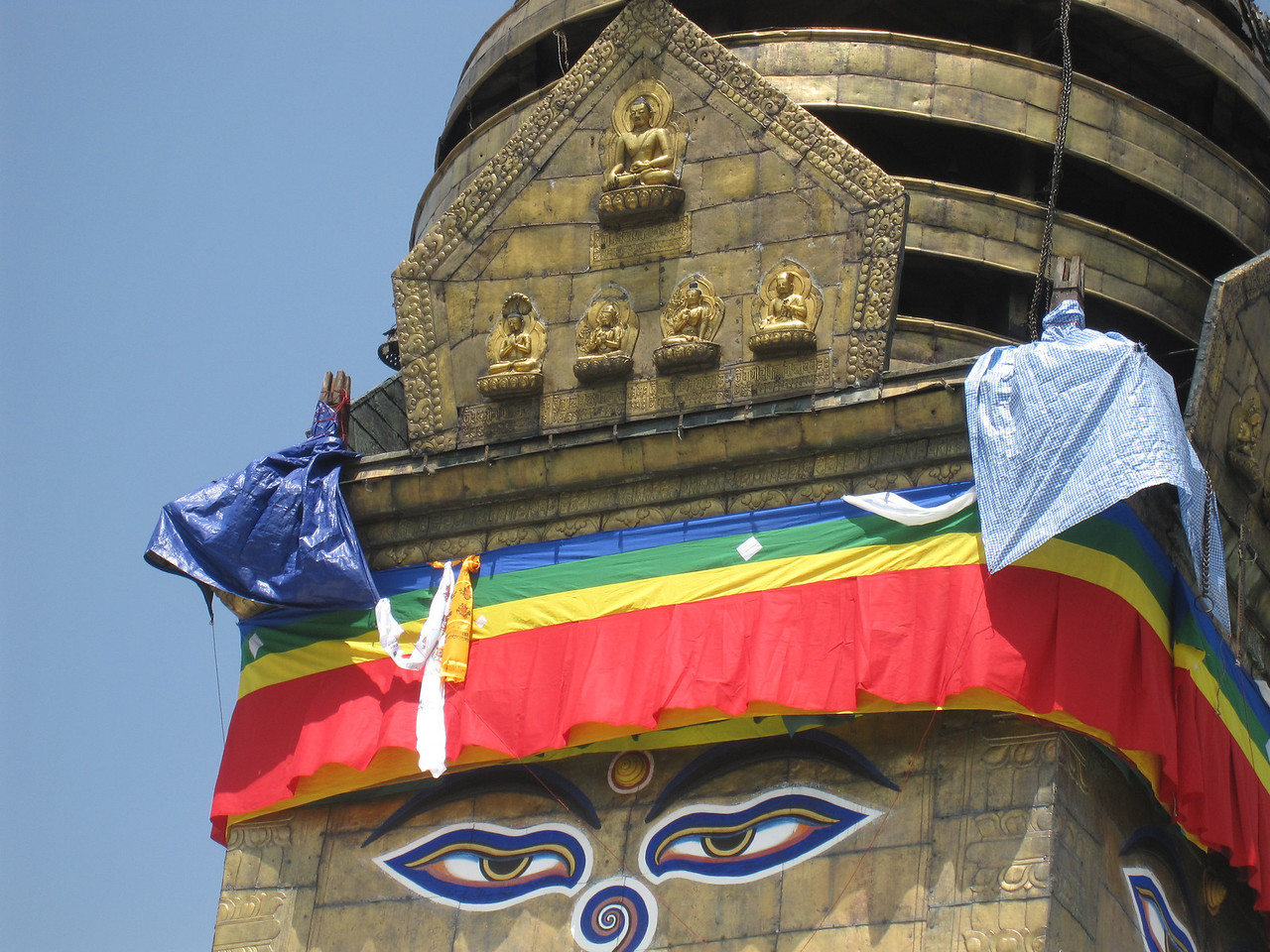 eyes on boudanath stupa kathmandu