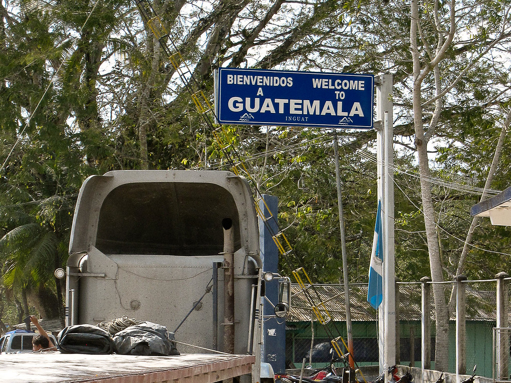 Crossing to Guatemala from Belize to reach Flores and Tikal