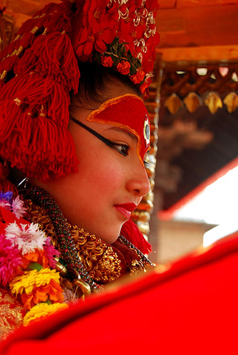 Kumari Living Goddess *taken by Flickr user bipin_ss1