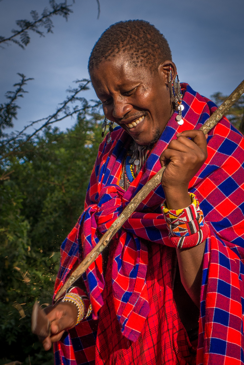 Salaton Ole Ntutu, Maasai warrior chief of Maji Moto.