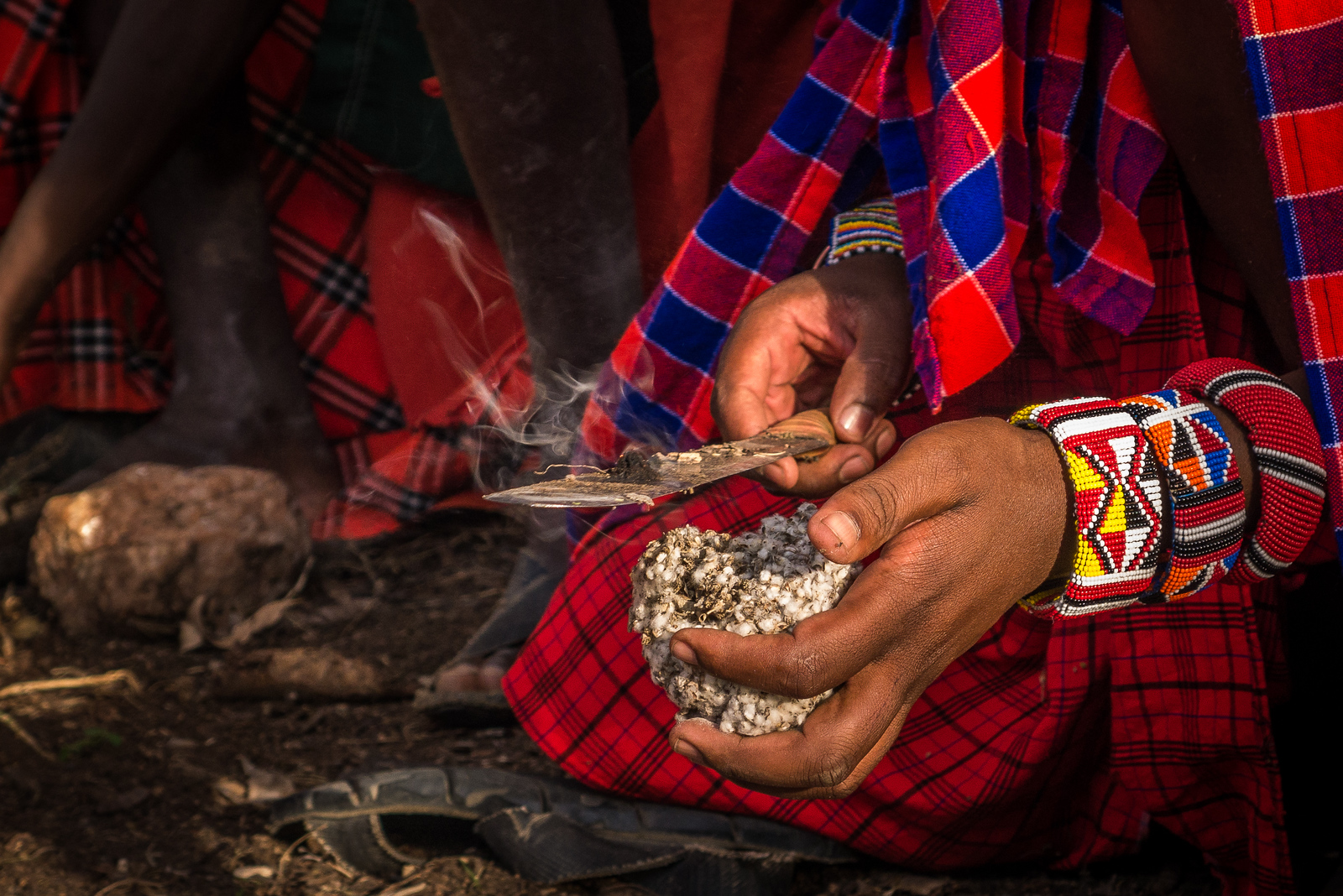 learning how to make a campfire