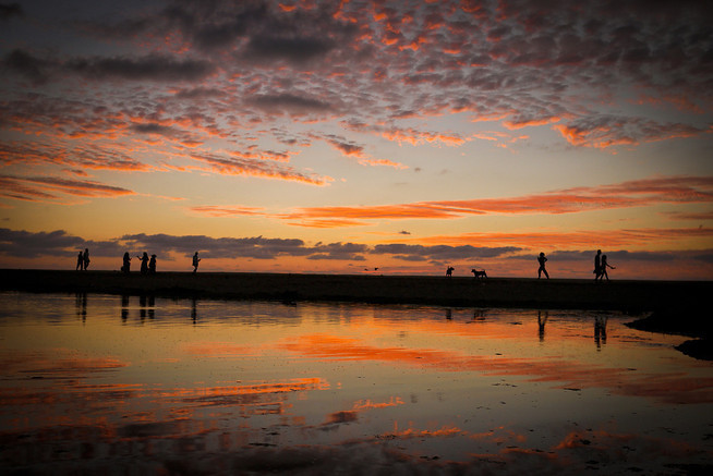 san pancho sunset reflection