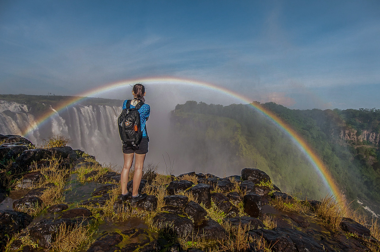 traveling the world solo at Victoria Falls