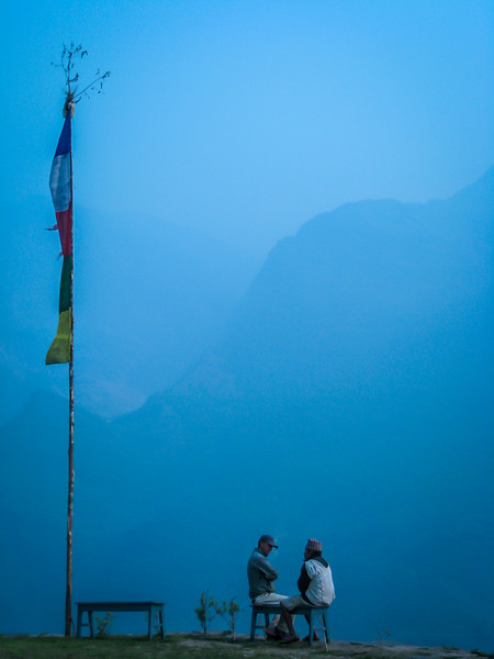 Cloudy day trekking